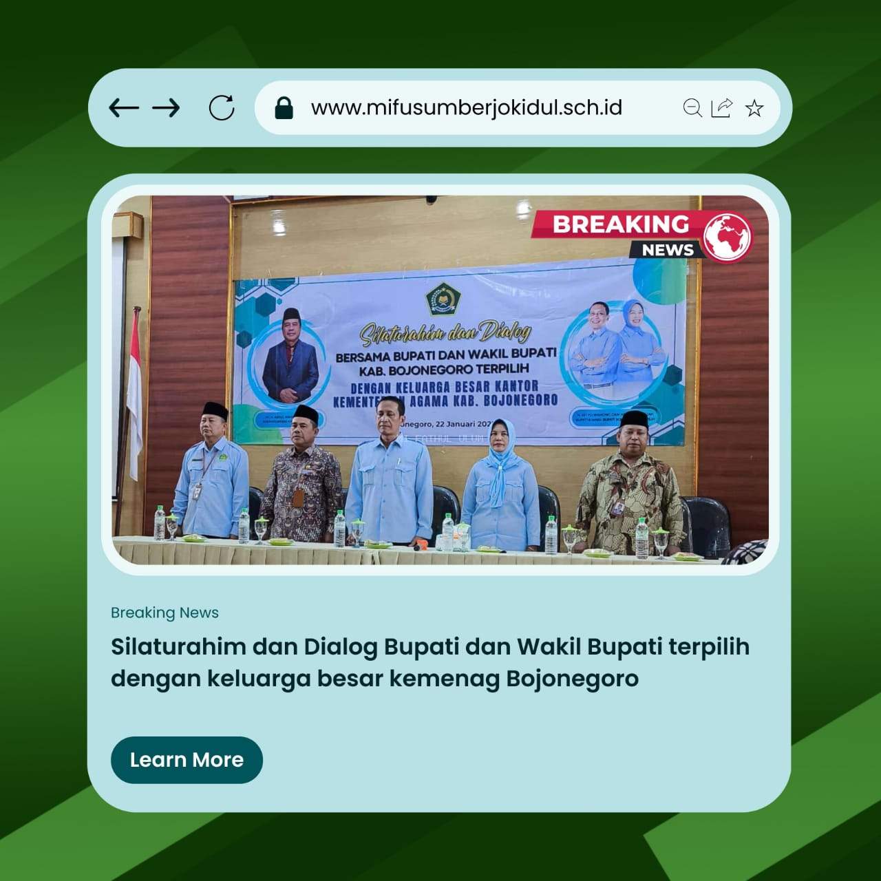 Kemenag Bojonegoro Gelar Silaturahim dan Dialog bersama Bupati dan Wakil Bupati Bojonegoro terpilih